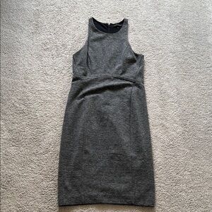 Banana Republic Gray Halter Sheath Midi Dress